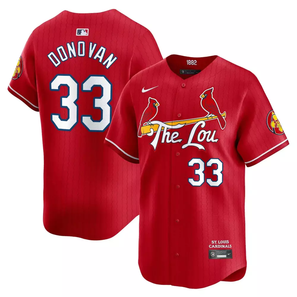 brendan donovan pinstripe unisex st louis cardinals bubblegum pink vapor premier limited jersey all stitched