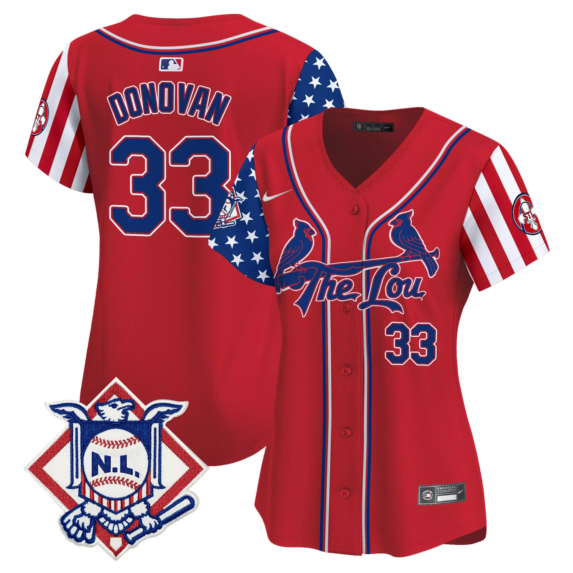 brendan donovan red womens st louis cardinals 2024 fourth of july vapor premier limited jersey all stitched
