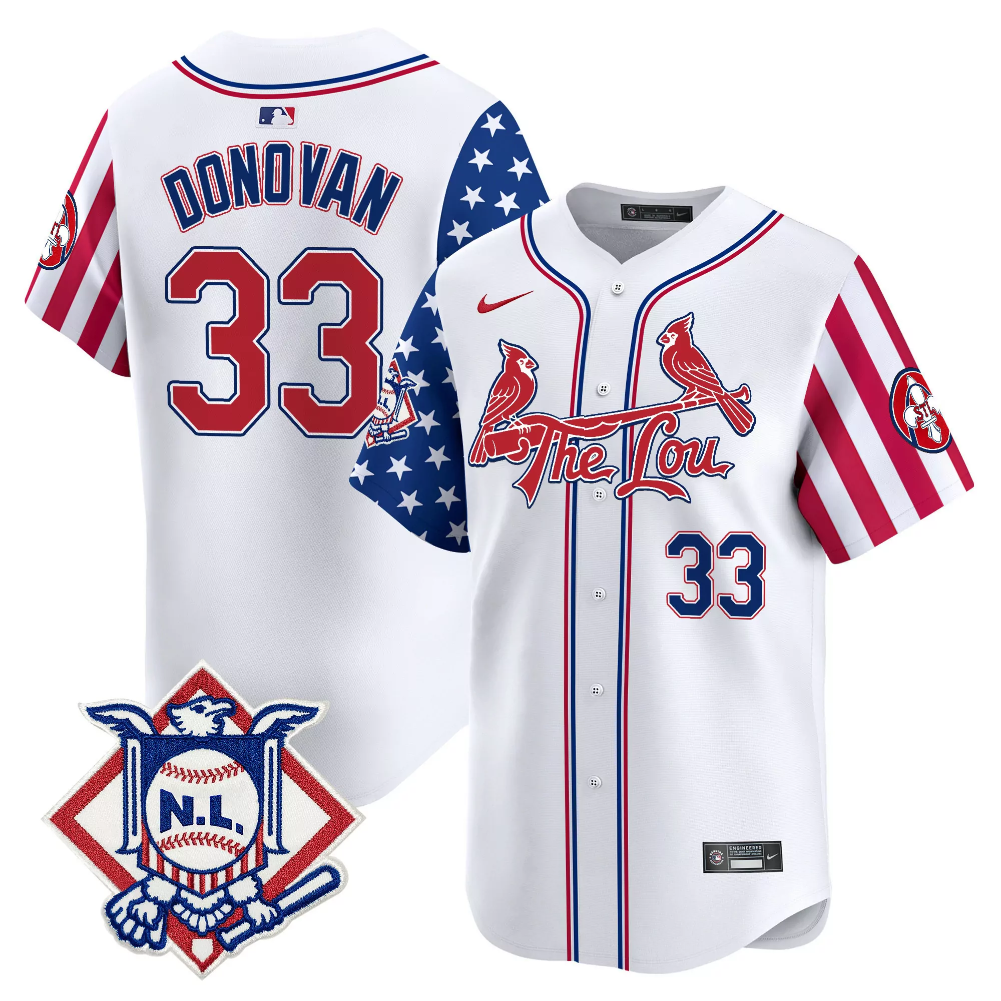 brendan donovan white mens st louis cardinals 2024 fourth of july vapor premier limited jersey all stitched