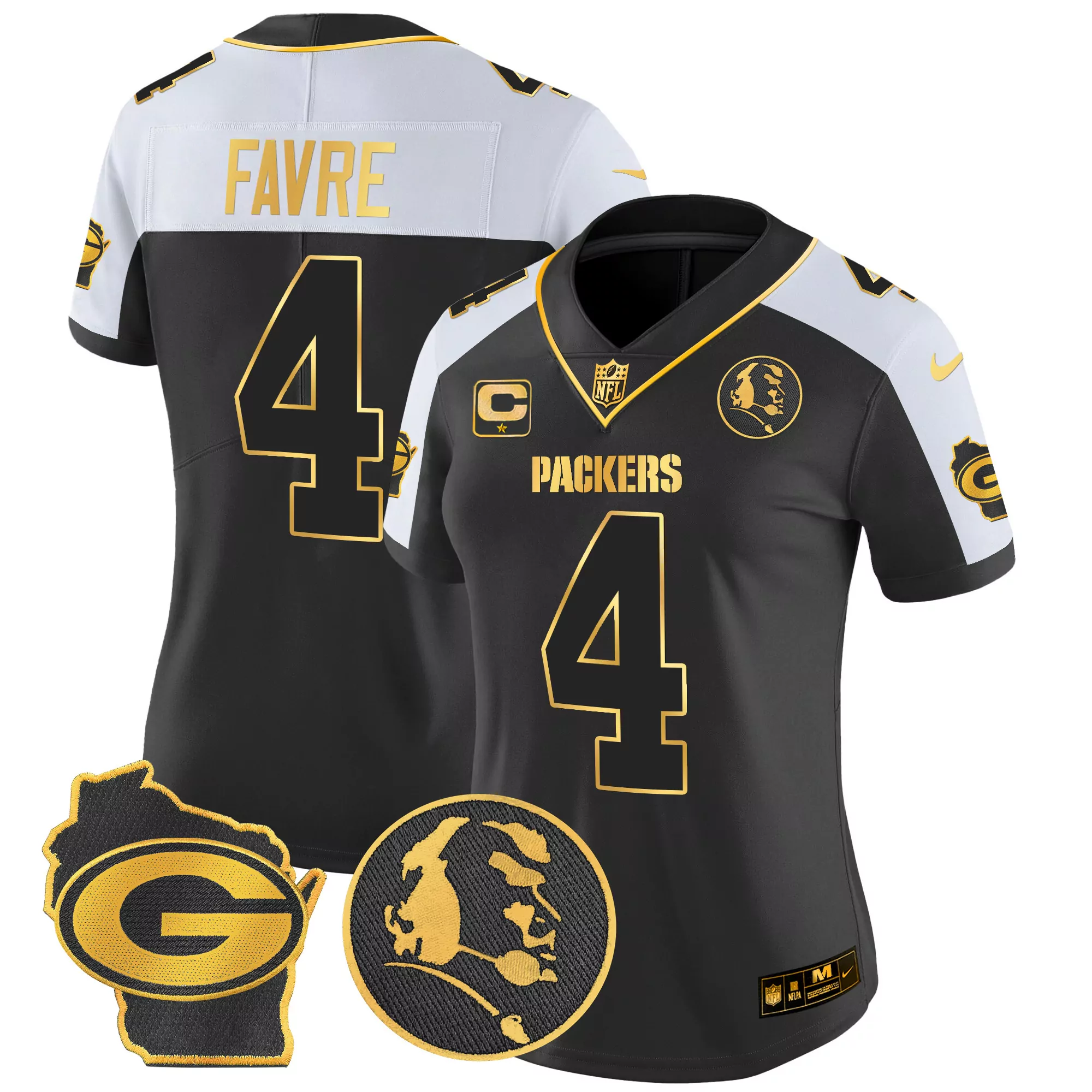 brett favre alternate womens green bay packers 13 time world champions home patch vapor jersey all stitched