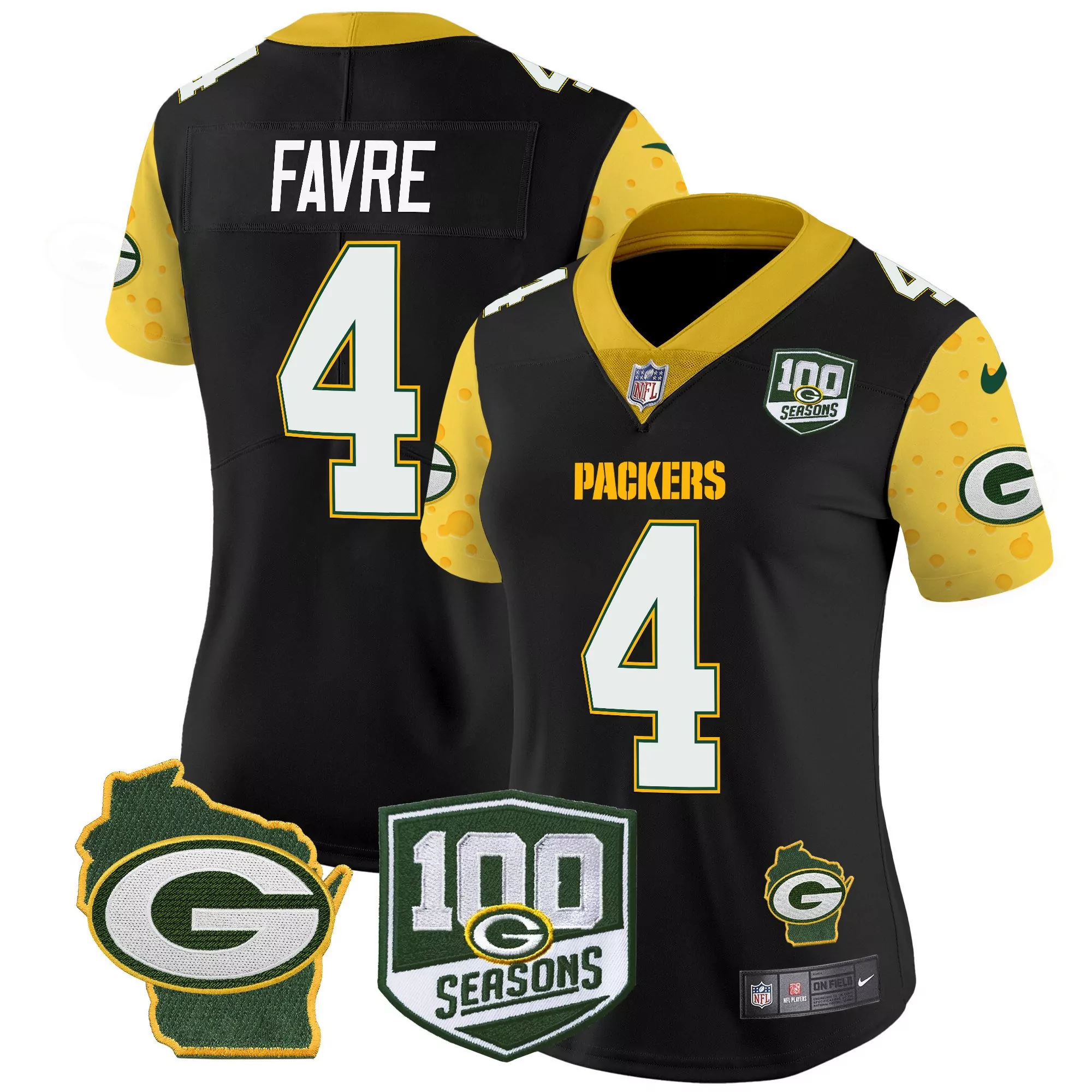 brett favre black mens green bay packers home patch vapor jersey v2 all stitched