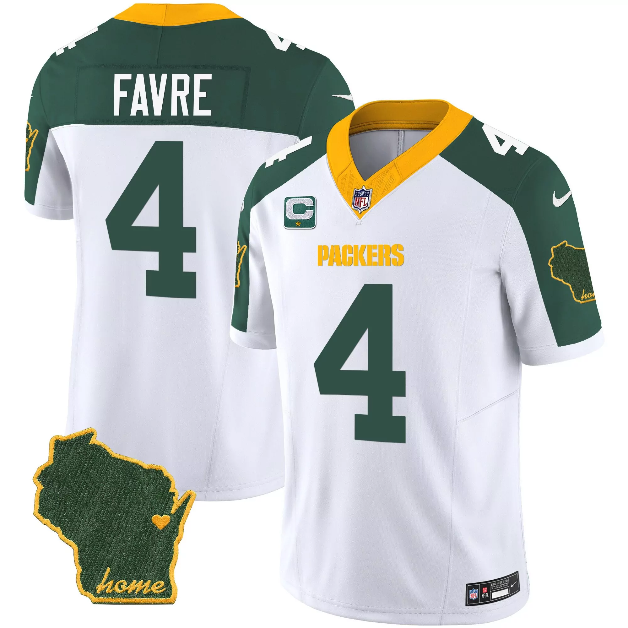 brett favre green womens green bay packers 100th season home patch cheese vapor limited jersey all stitched