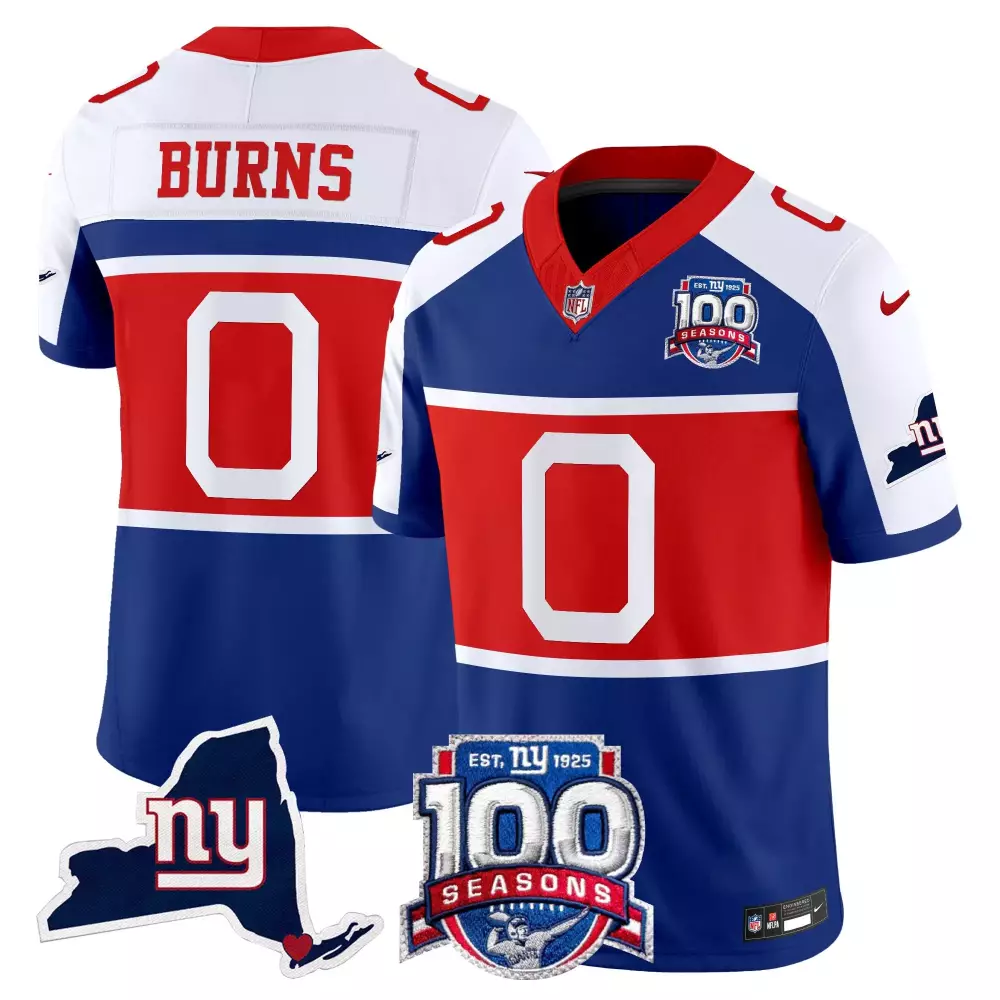 Brian Burns New York Giants Century Red 100th Commemorative Vapor Jersey V2 | Stitched Fan Gear | For Men, Women & Youth