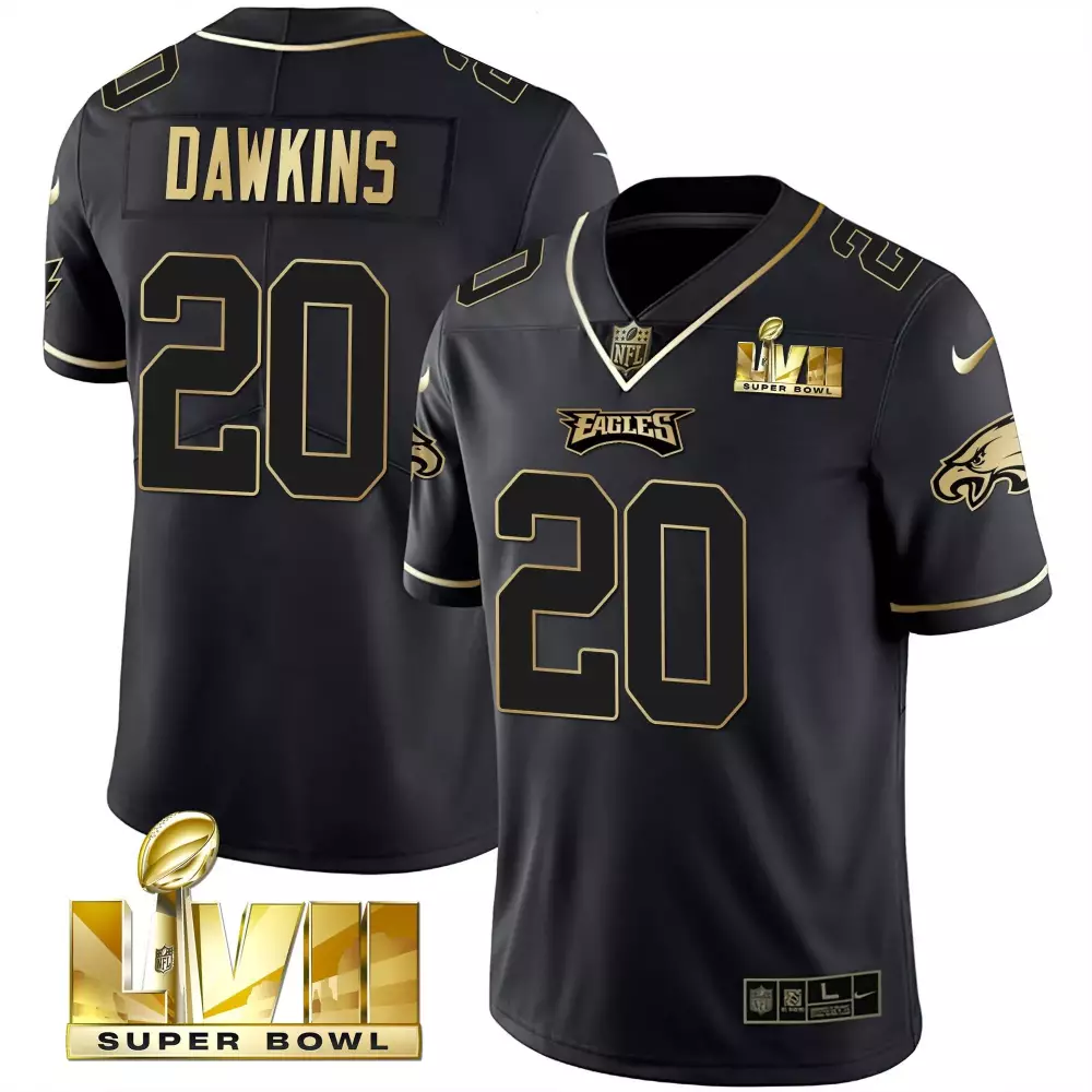 Brian Dawkins Eagles Super Bowl Vapor Gold Jersey | All Stitched | Fan Gear for Men, Women & Youth