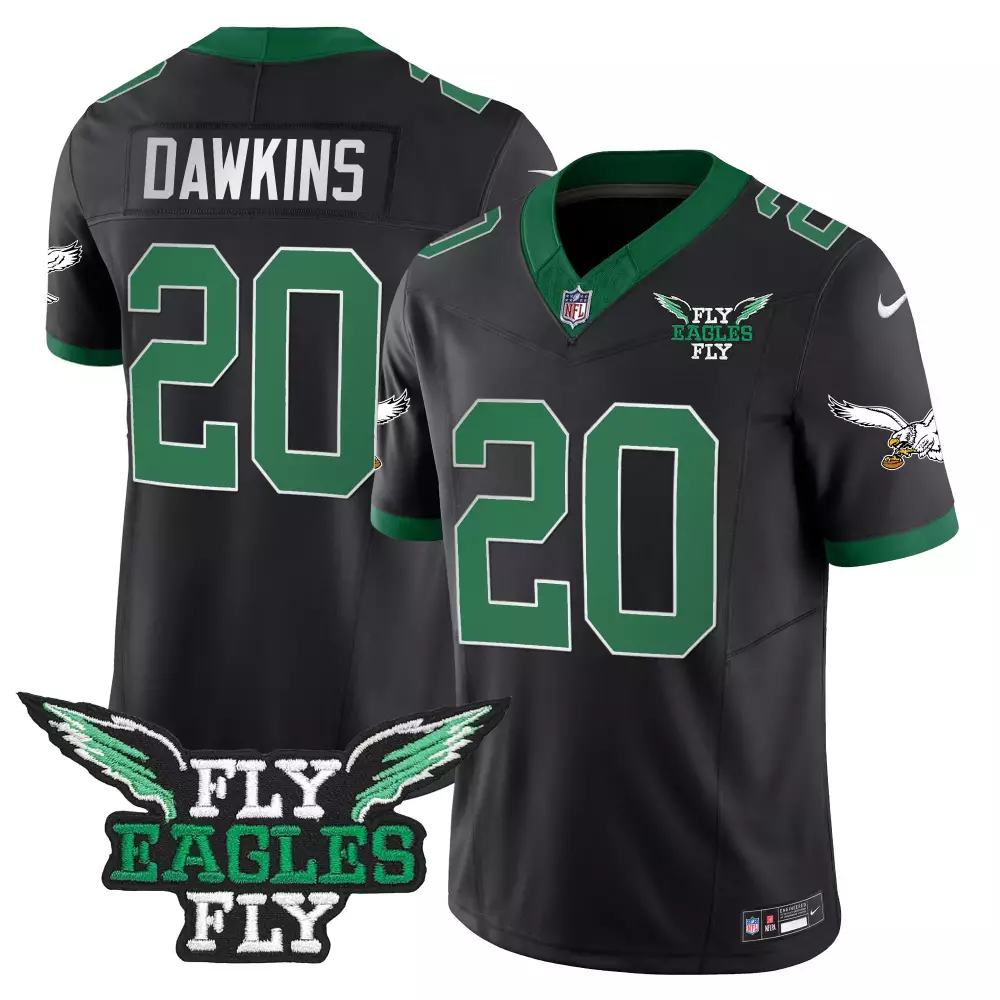 brian dawkins black limited youths philadelphia eagles super bowl vapor gold jersey all stitched