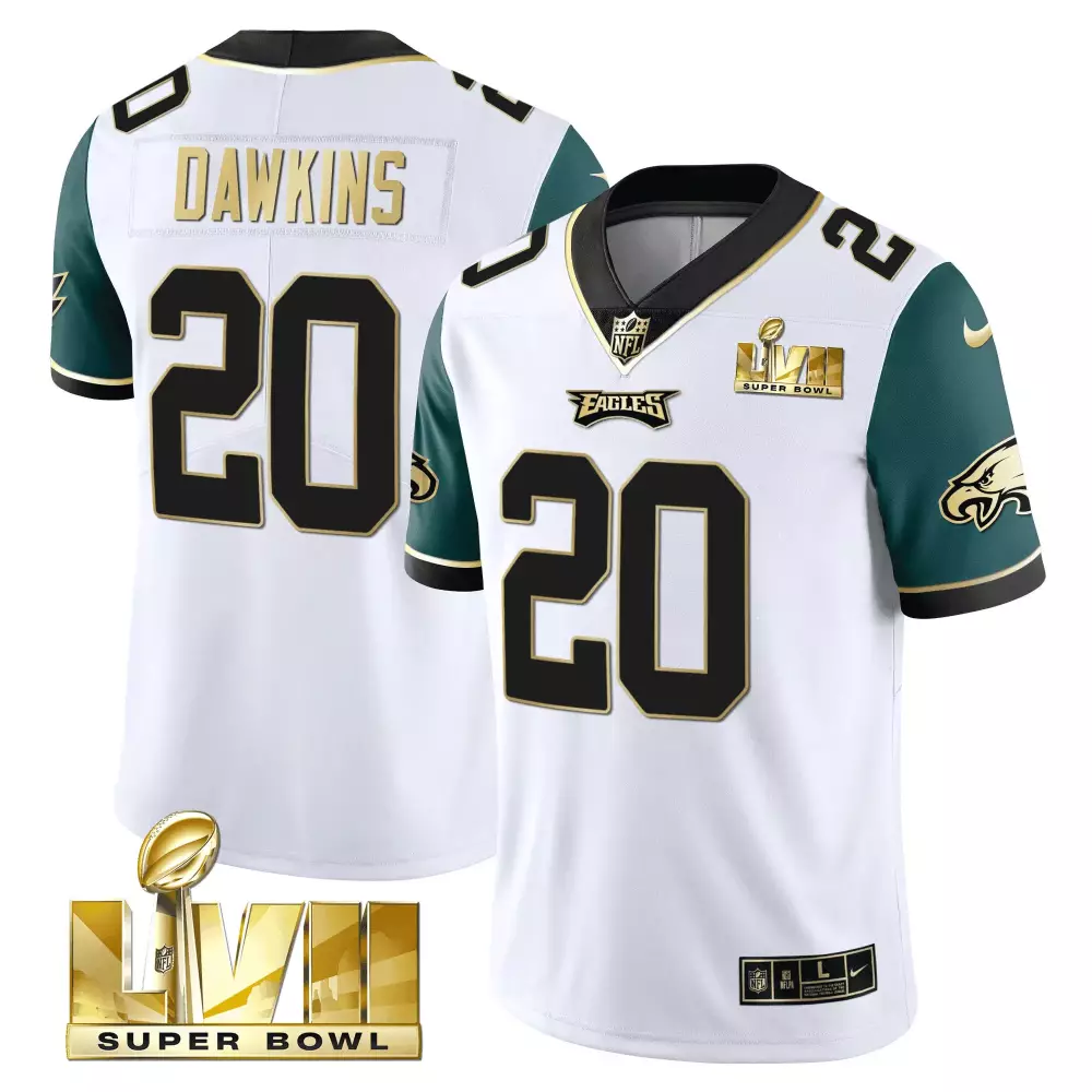 brian dawkins midnight green sleeves youths philadelphia eagles super bowl vapor gold jersey all stitched