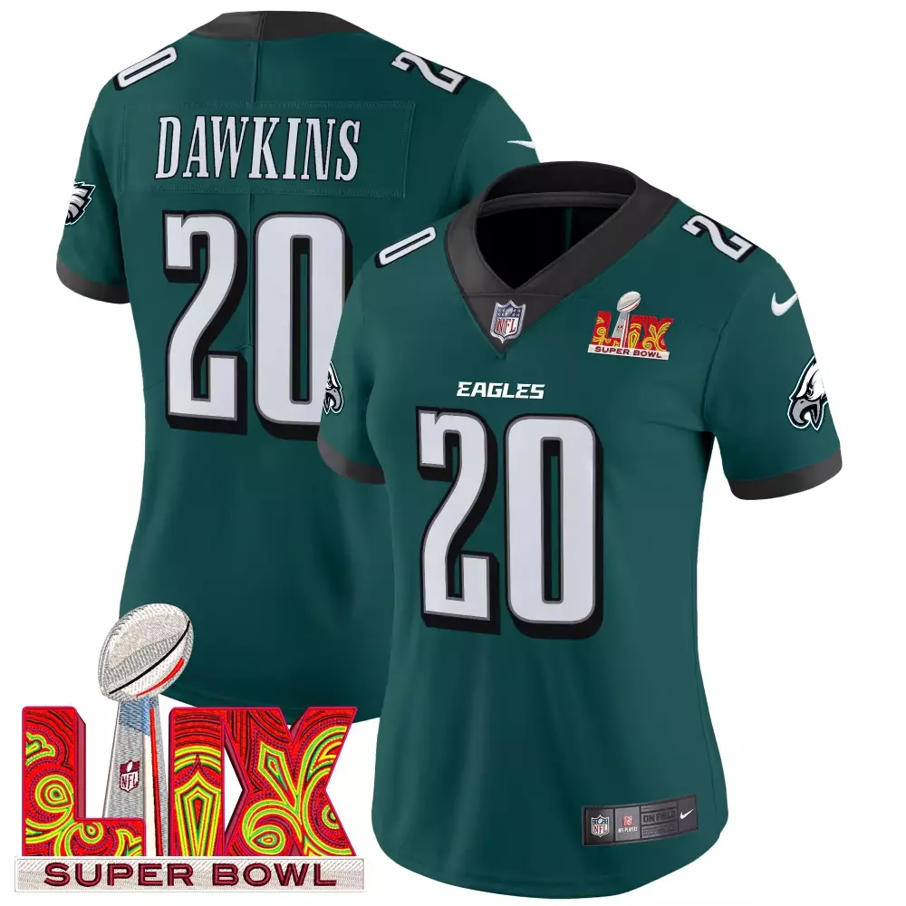 brian dawkins midnight green sleeves youths philadelphia eagles super bowl vapor gold jersey all stitched