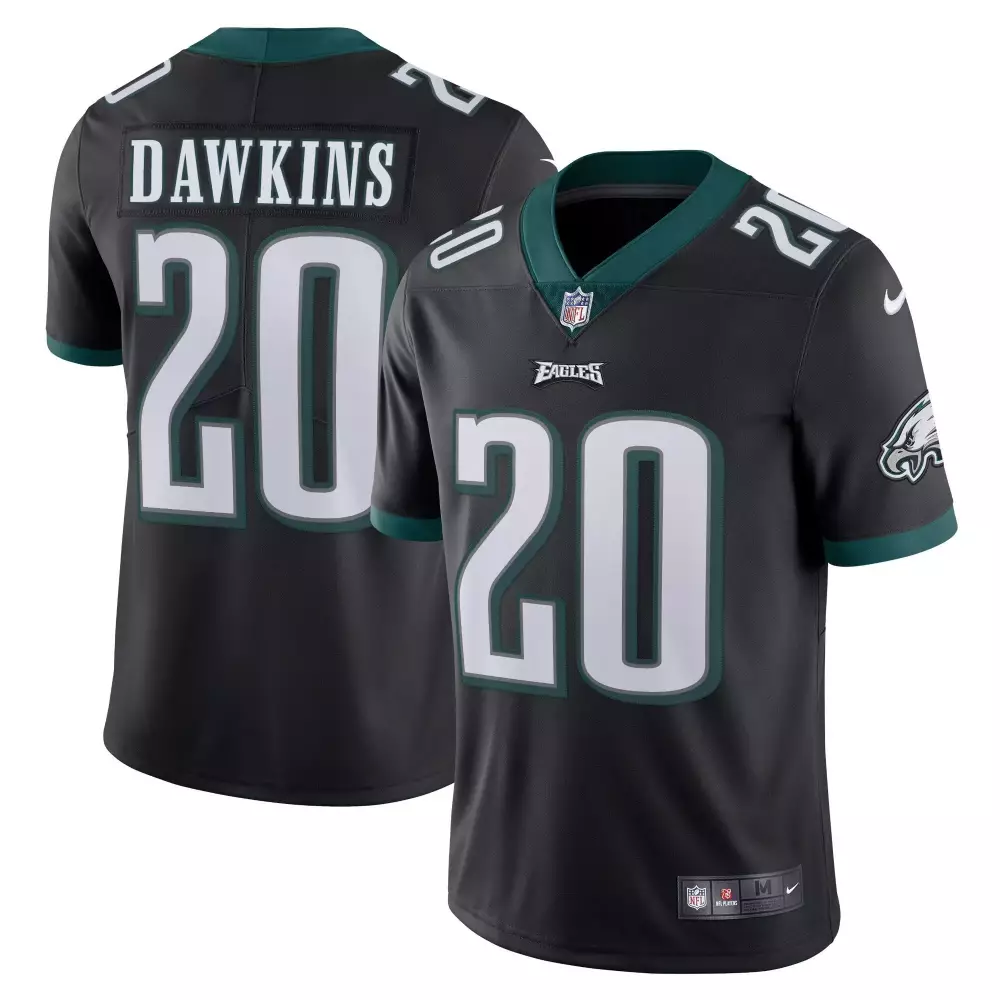 Brian Dawkins Youth Vapor Black Jersey | Stitched | Fan Gear for Young Eagles Fans | For Men, Women & Youth