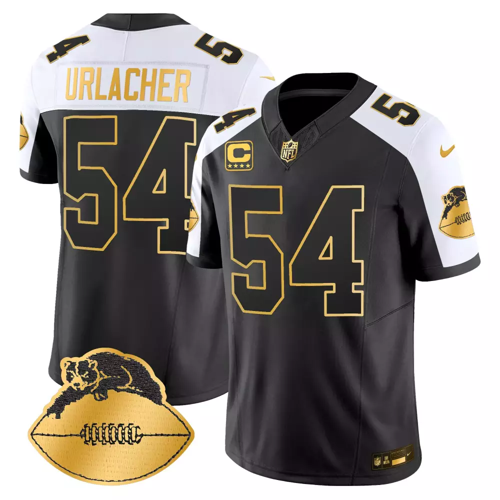 brian urlacher alternate mens chicago bears throwback gold vapor jersey all stitched
