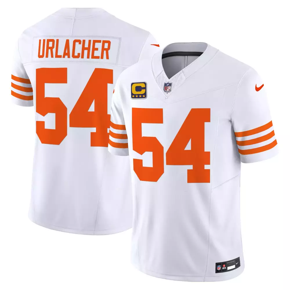 brian urlacher white mens chicago bears throwback illinois patch vapor jersey all stitched