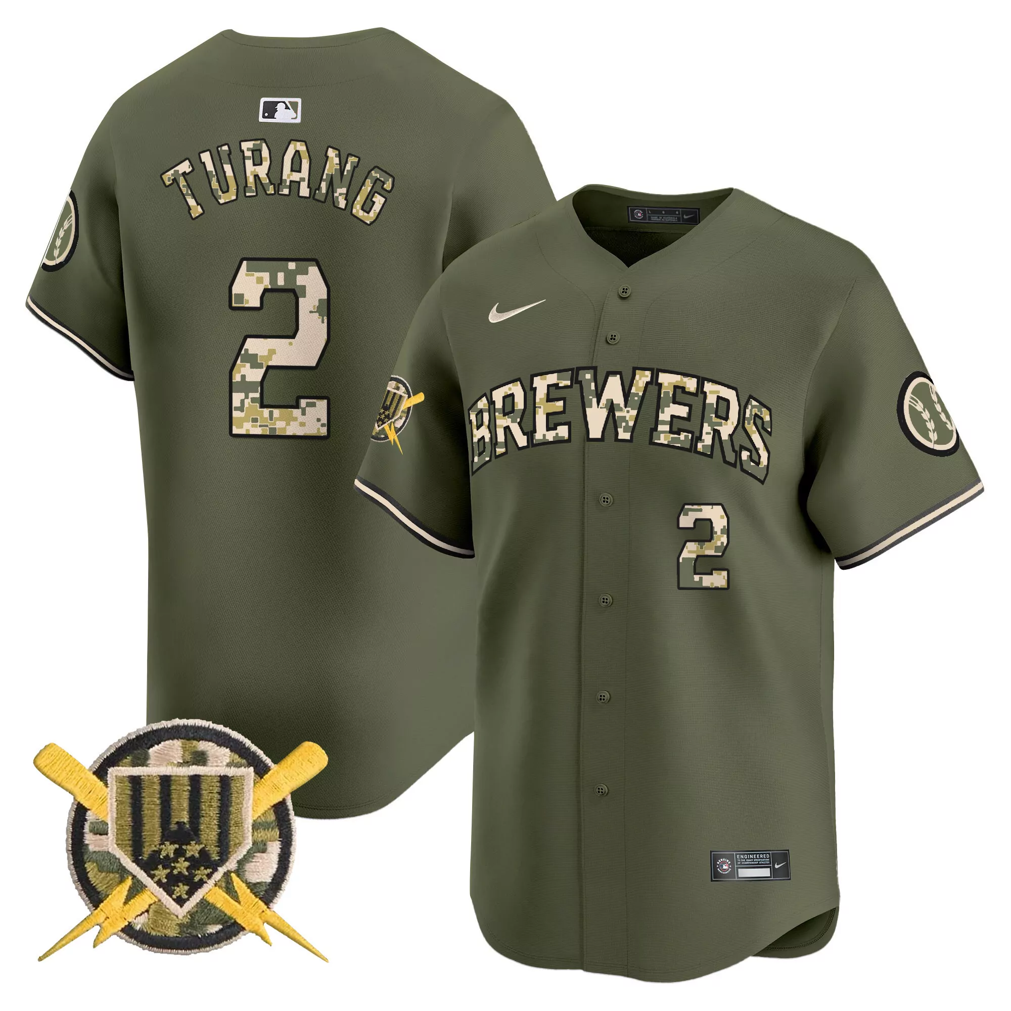 brice turang blue mens milwaukee brewers golden 50th anniversary patch vapor premier limited jersey all stitched