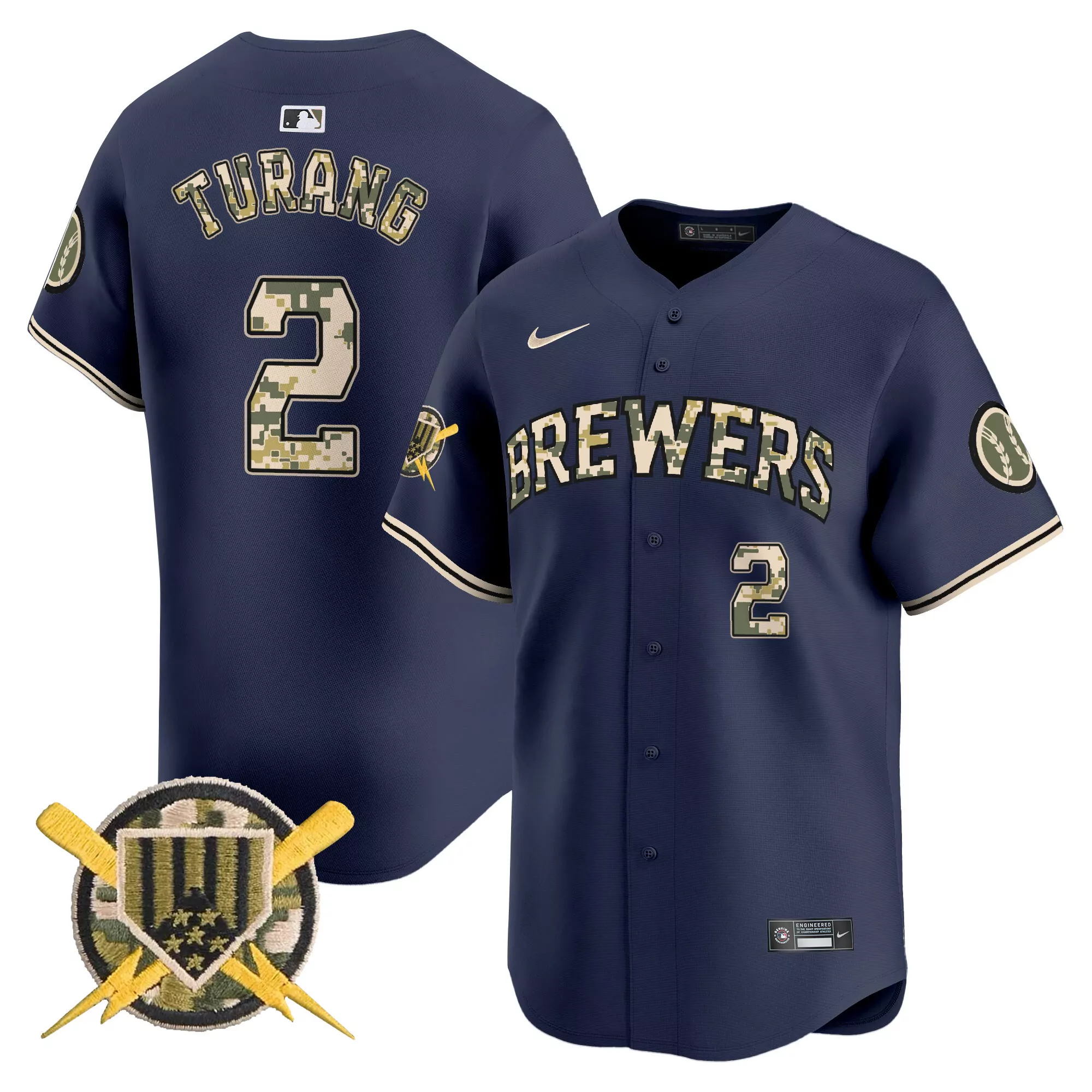 brice turang men milwaukee brewers 2024 independence day vapor premier limited jersey all stitched