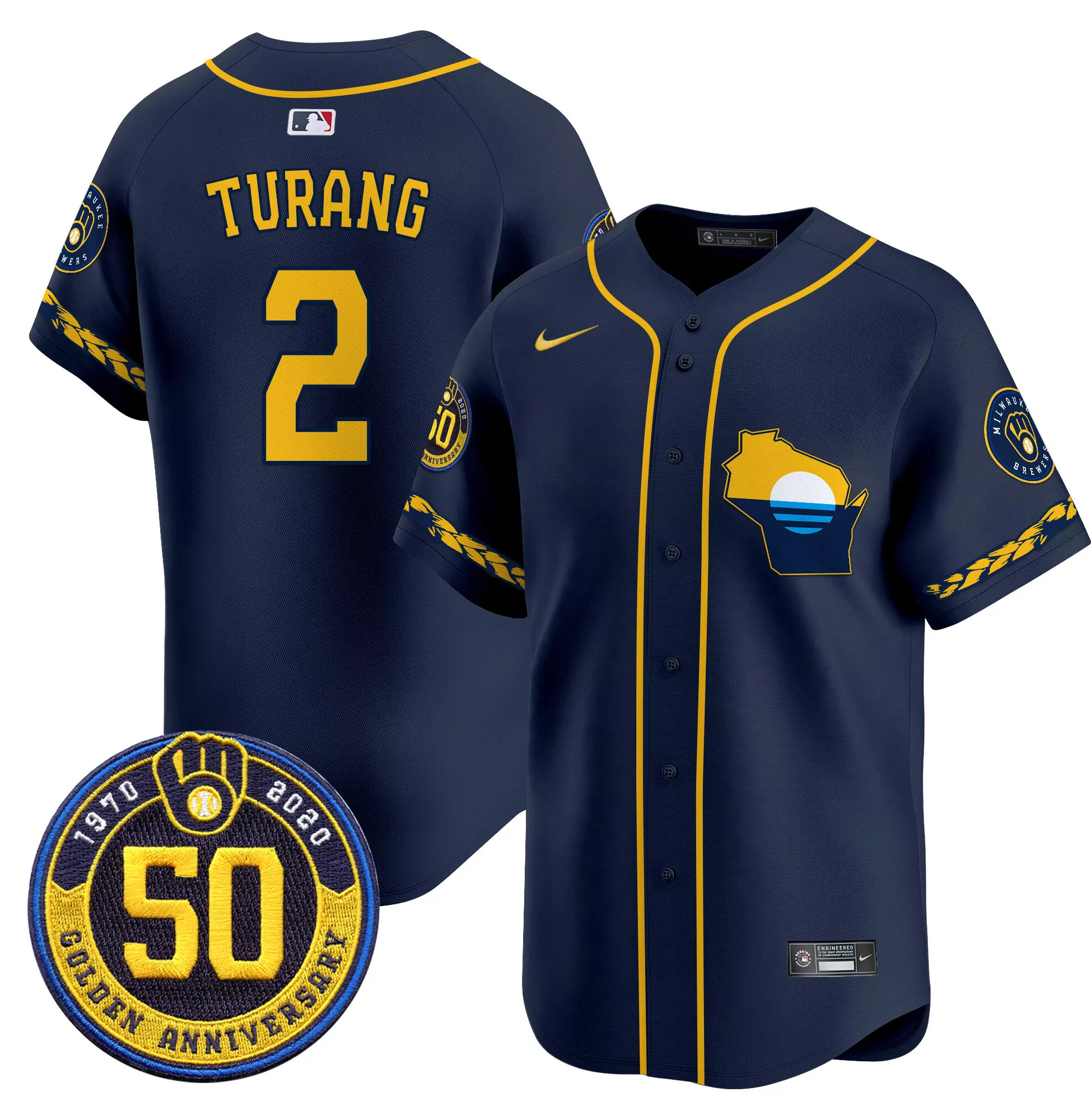 brice turang men milwaukee brewers 2024 independence day vapor premier limited jersey all stitched