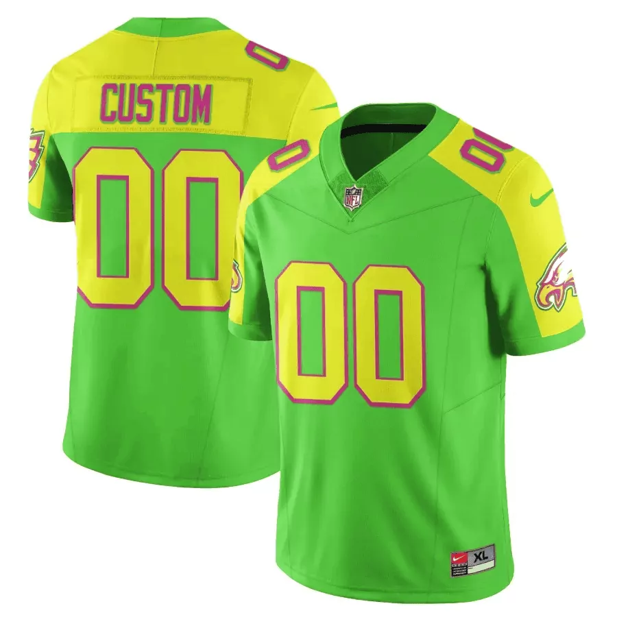 bright green men philadelphia eagles city edition vapor limited custom jersey all stitched