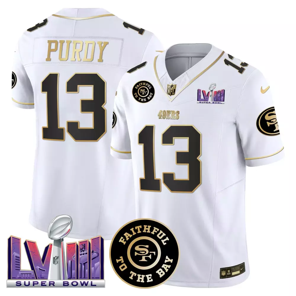 Brock Purdy Scarlet Limited Youth San Francisco 49ers Jersey | Golden Gate Bridge Patch | Vapor Limited Edition Fan Gear | For Men, Women & Youth