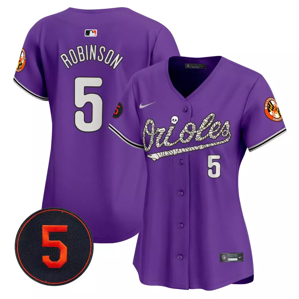 brooks robinson purple women s baltimore orioles halloween vapor premier limited jersey all stitched