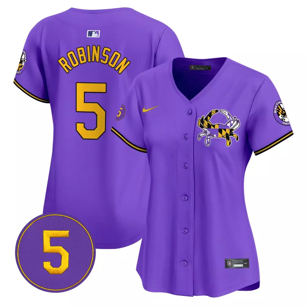 brooks robinson purple women s baltimore orioles halloween vapor premier limited jersey all stitched