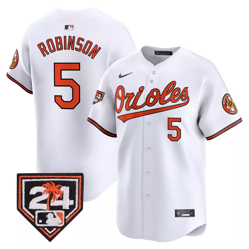 brooks robinson white mens baltimore orioles 2024 fourth of july vapor premier limited jersey all stitched