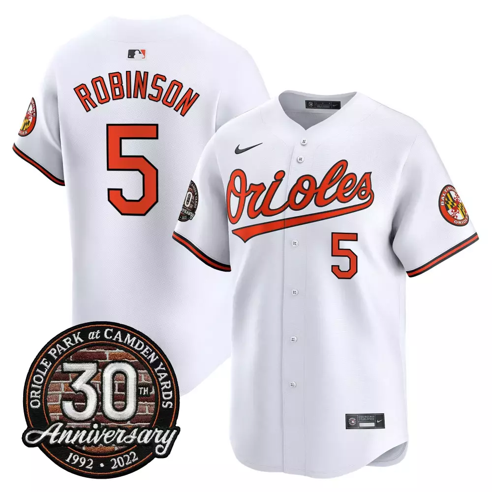 brooks robinson white mens baltimore orioles 2024 fourth of july vapor premier limited jersey all stitched