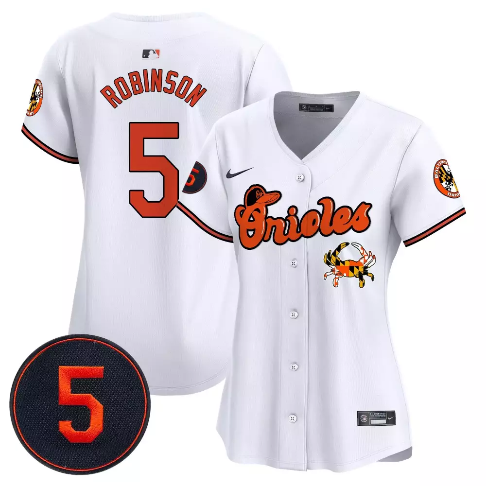 brooks robinson white women s baltimore orioles robinson patch vapor premier limited jersey v6 all stitched