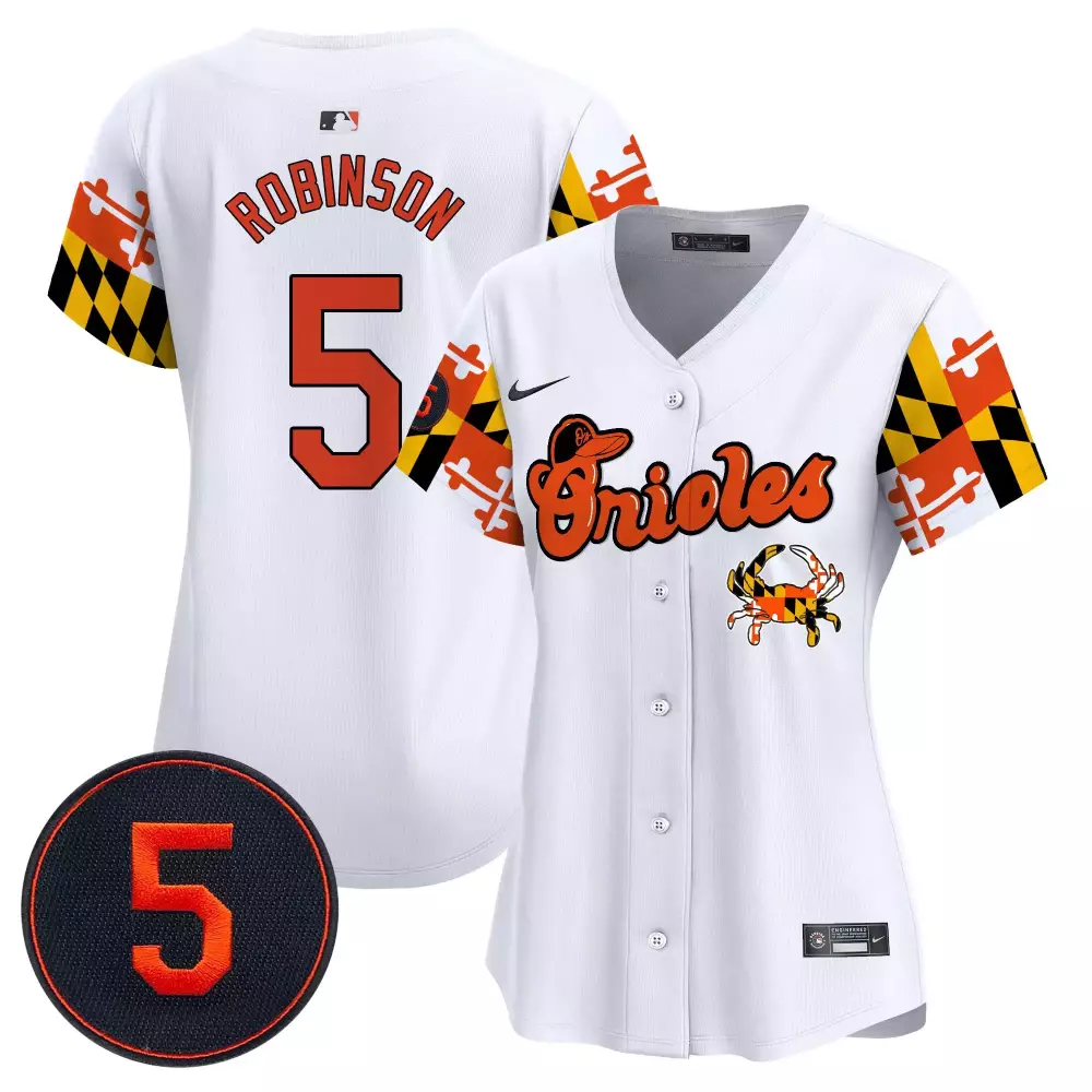 brooks robinson white women s baltimore orioles robinson patch vapor premier limited jersey v6 all stitched
