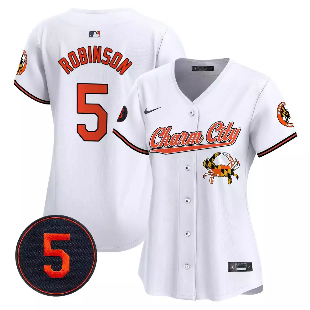 brooks robinson white women s baltimore orioles robinson patch vapor premier limited jersey v6 all stitched