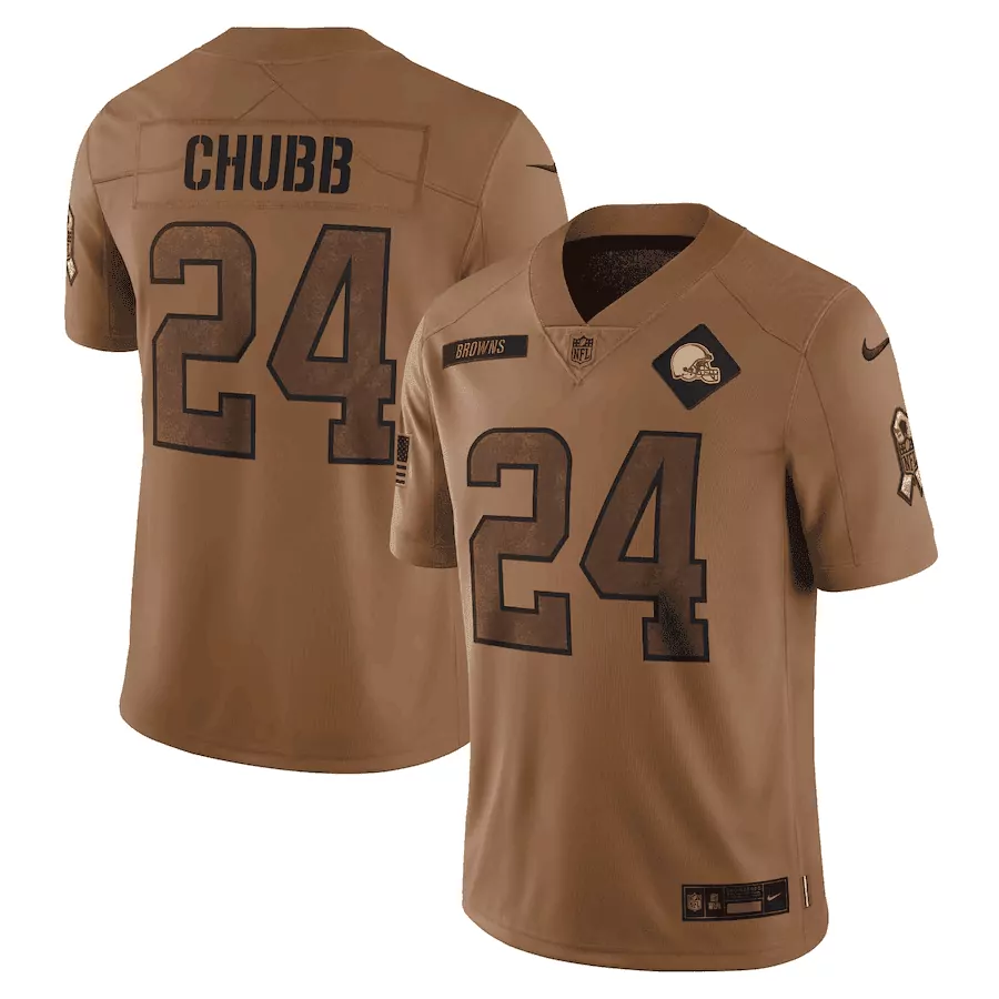 brown men mens cleveland browns 32 jim brown memorial home patch gold trim custom jersey all stitched