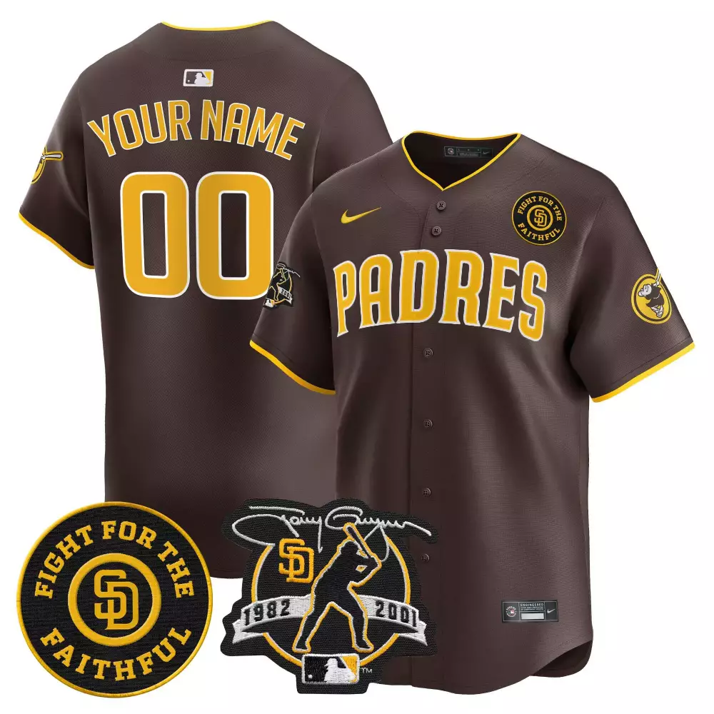 Tony Gwynn Woodland San Diego Padres Women's Petco Park 20th Jersey | Stitched USMC | Limited Edition Fan Gear | For Men, Women & Youth