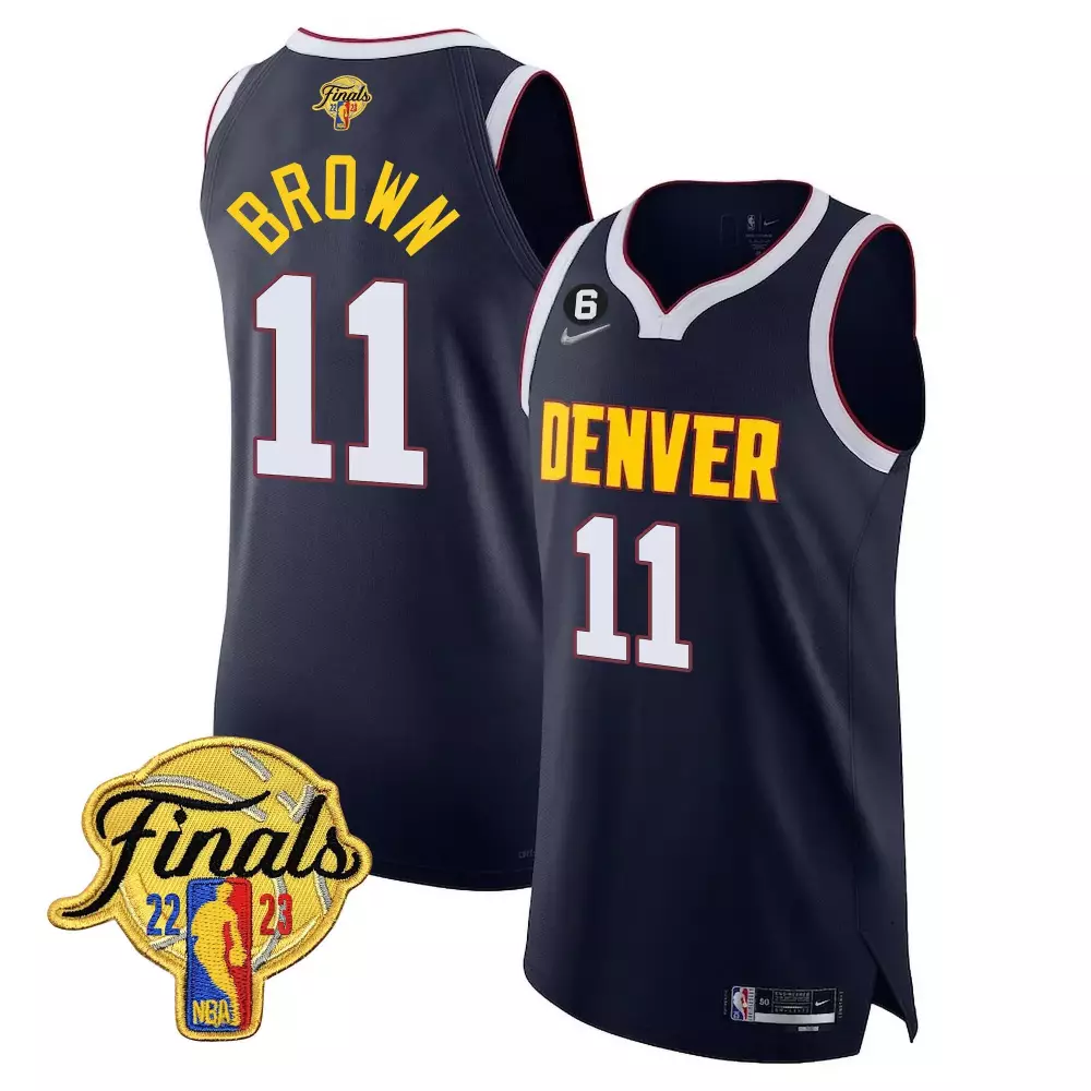 bruce brown diamond mens denver nuggets 2023 finals patch collection jersey v2 all stitched