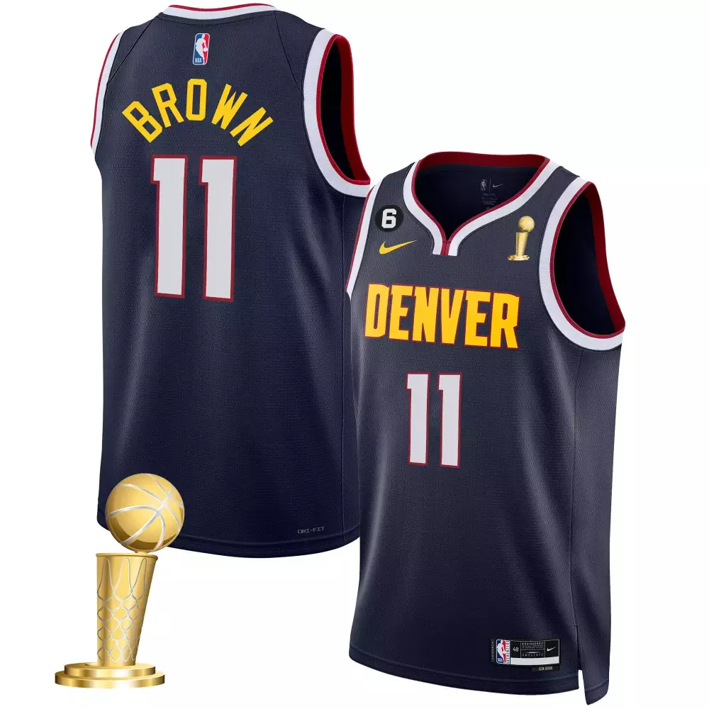 bruce brown icon mens denver nuggets 2023 champions jersey collection all stitched
