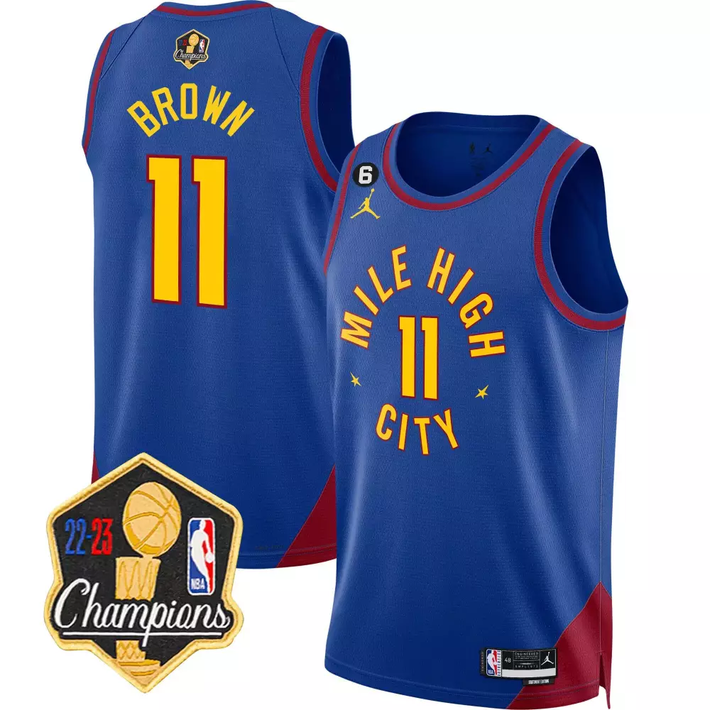 bruce brown statement mens denver nuggets 2023 champions limited patch jersey all stitched