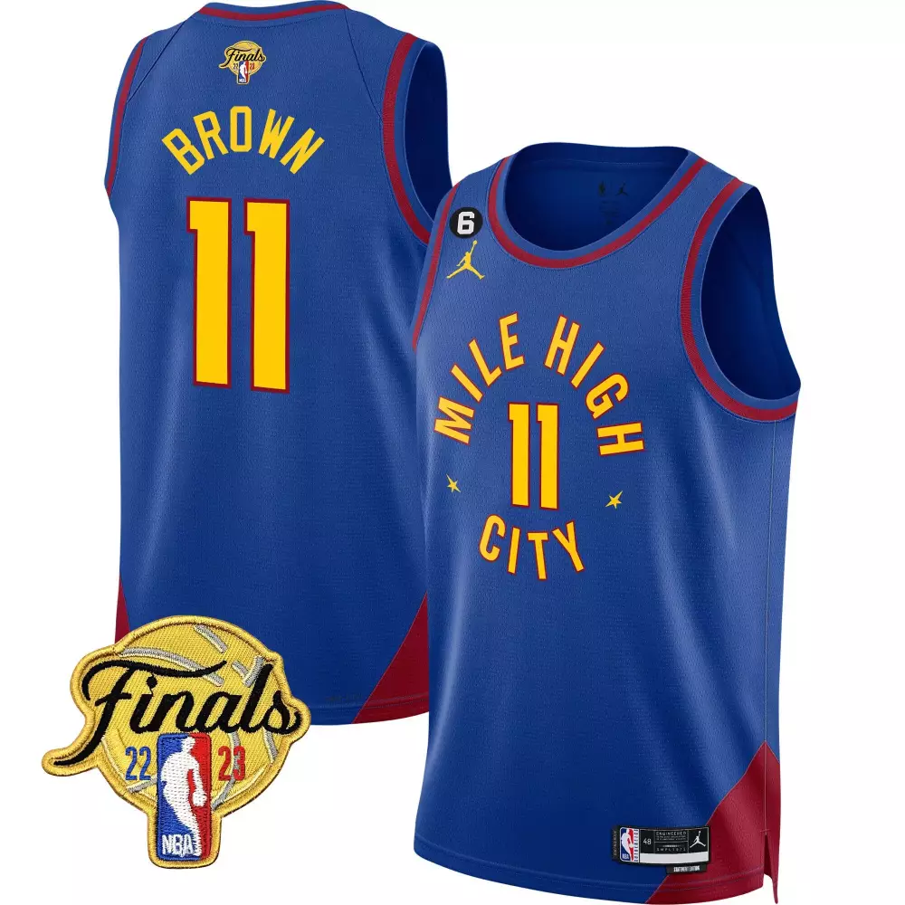 bruce brown statement mens denver nuggets 2023 finals patch collection jersey all stitched