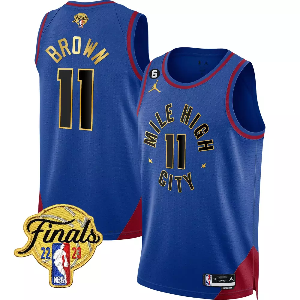 bruce brown statement mens denver nuggets 2023 finals patch collection jersey all stitched
