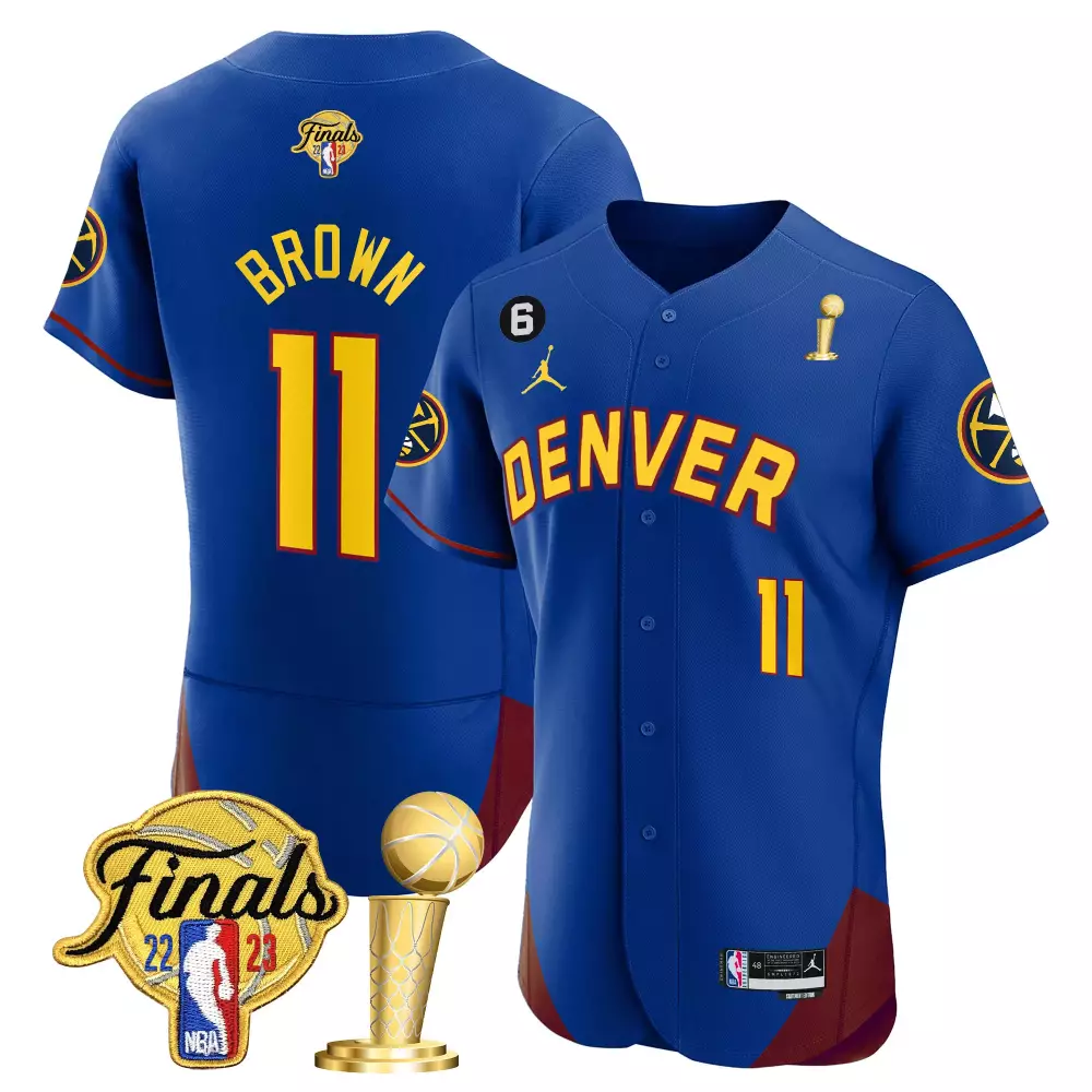 bruce brown statement youths denver nuggets 2023 finals champions flex base jersey all stitched
