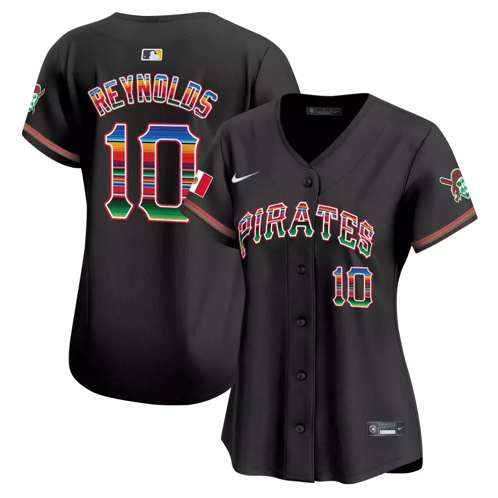 bryan reynolds black womens pittsburgh pirates mexico vapor premier limited jersey all stitched