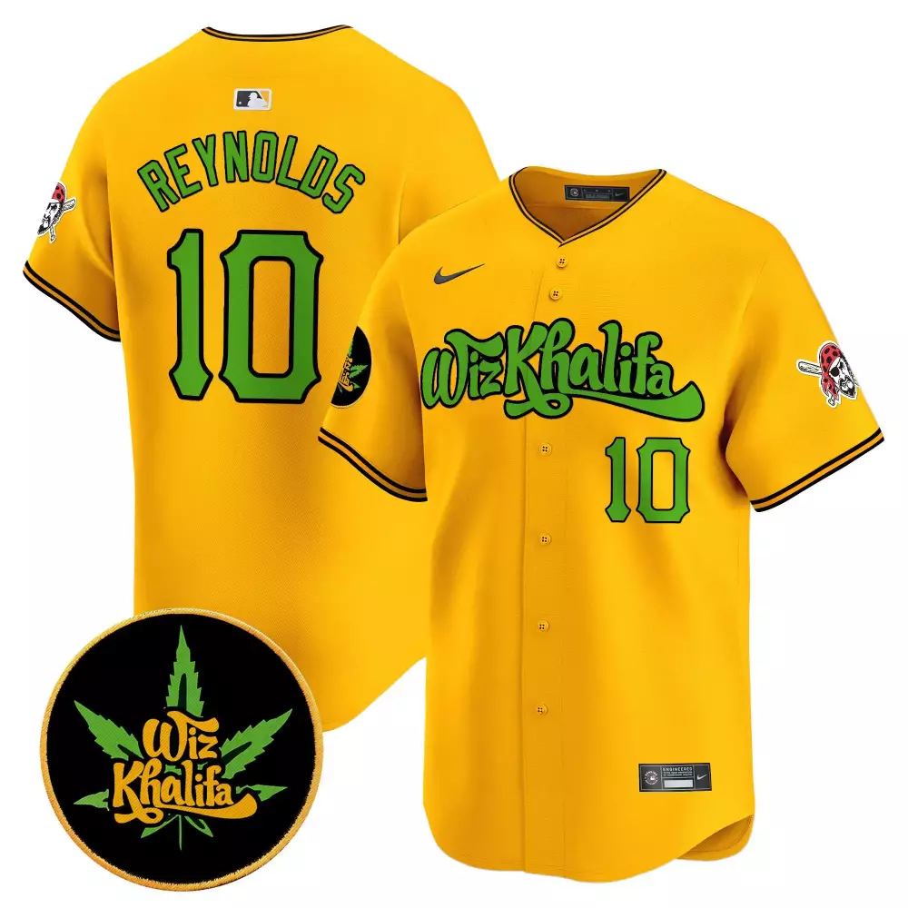 bryan reynolds gold mens pittsburgh pirates 412 patch vapor premier limited jersey v7 all stitched