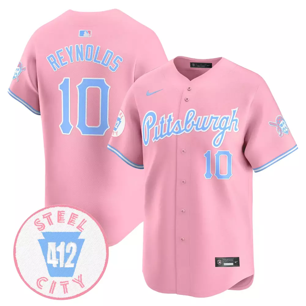 bryan reynolds light blue womens pittsburgh pirates 412 patch vapor premier limited jersey v6 all stitched