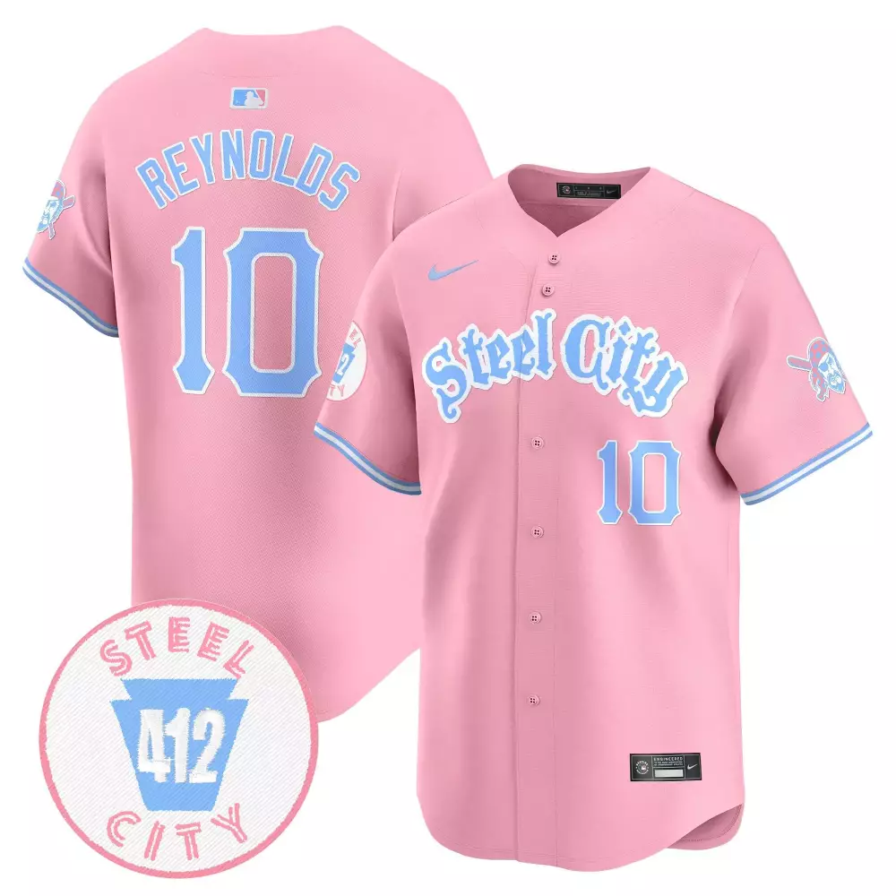 bryan reynolds light blue womens pittsburgh pirates 412 patch vapor premier limited jersey v6 all stitched