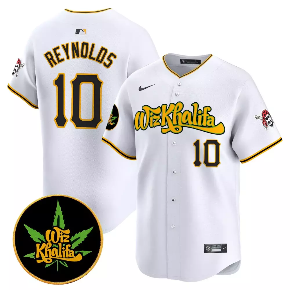 bryan reynolds white mens pittsburgh pirates wiz khalifa vapor premier limited jersey all stitched