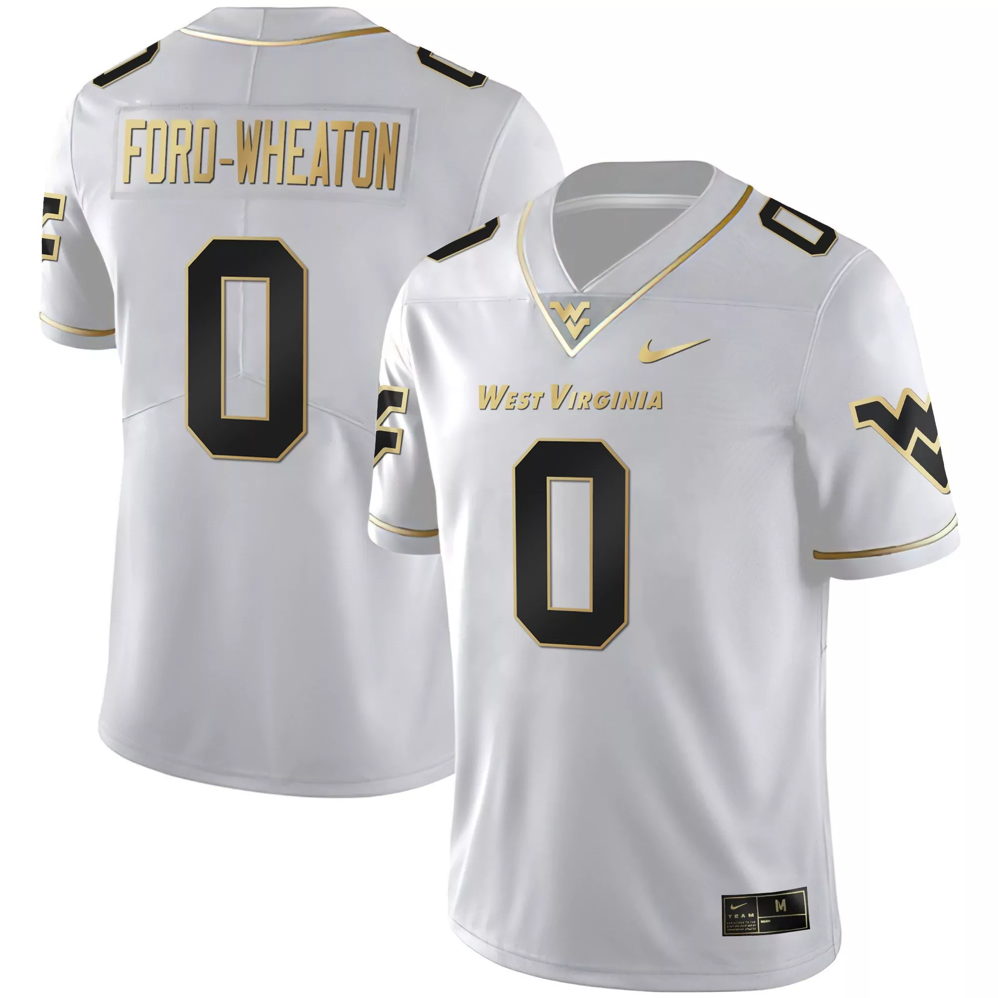 bryce fordwheaton black gold mens west virginia mountaineers black limited gold vapor jersey all stitched