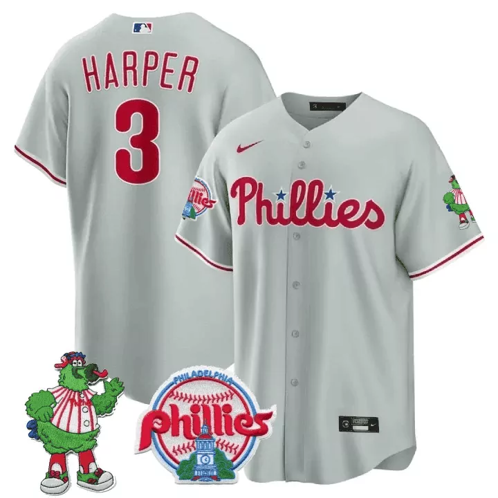 bryce harper flex white youths philadelphia phillies gold 2022 world series jersey limited all stitched