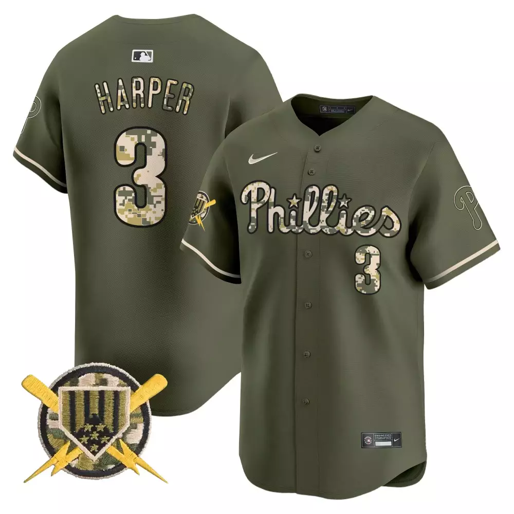 black men phillies armed forces day vapor premier limited custom jersey all stitched