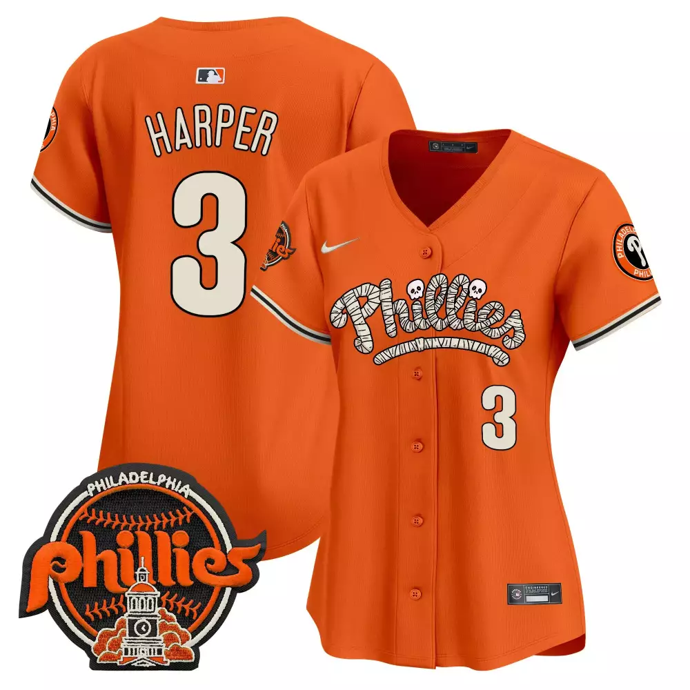 Bryce Harper Orange Men's Philadelphia Phillies Dragon Ball Son Goku Vapor Premier Limited Jersey | Printed Fan Gear | For Men
