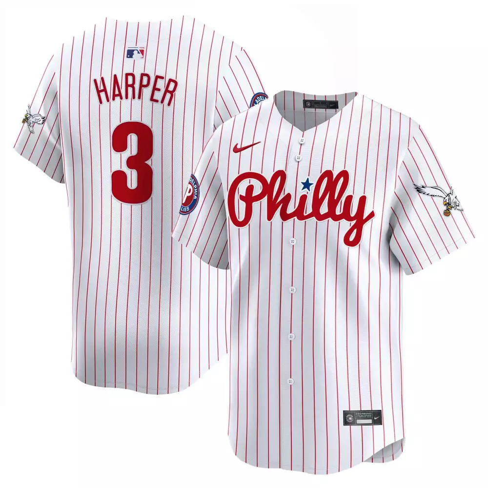 Bryce Harper Pinstripe Pink Vapor Premier Limited Jersey | Eagles Design | All Stitched Fan Gear | For Men, Women & Youth