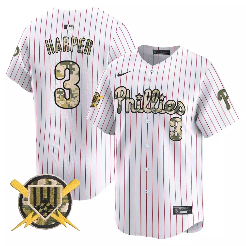 black men phillies armed forces day vapor premier limited custom jersey all stitched