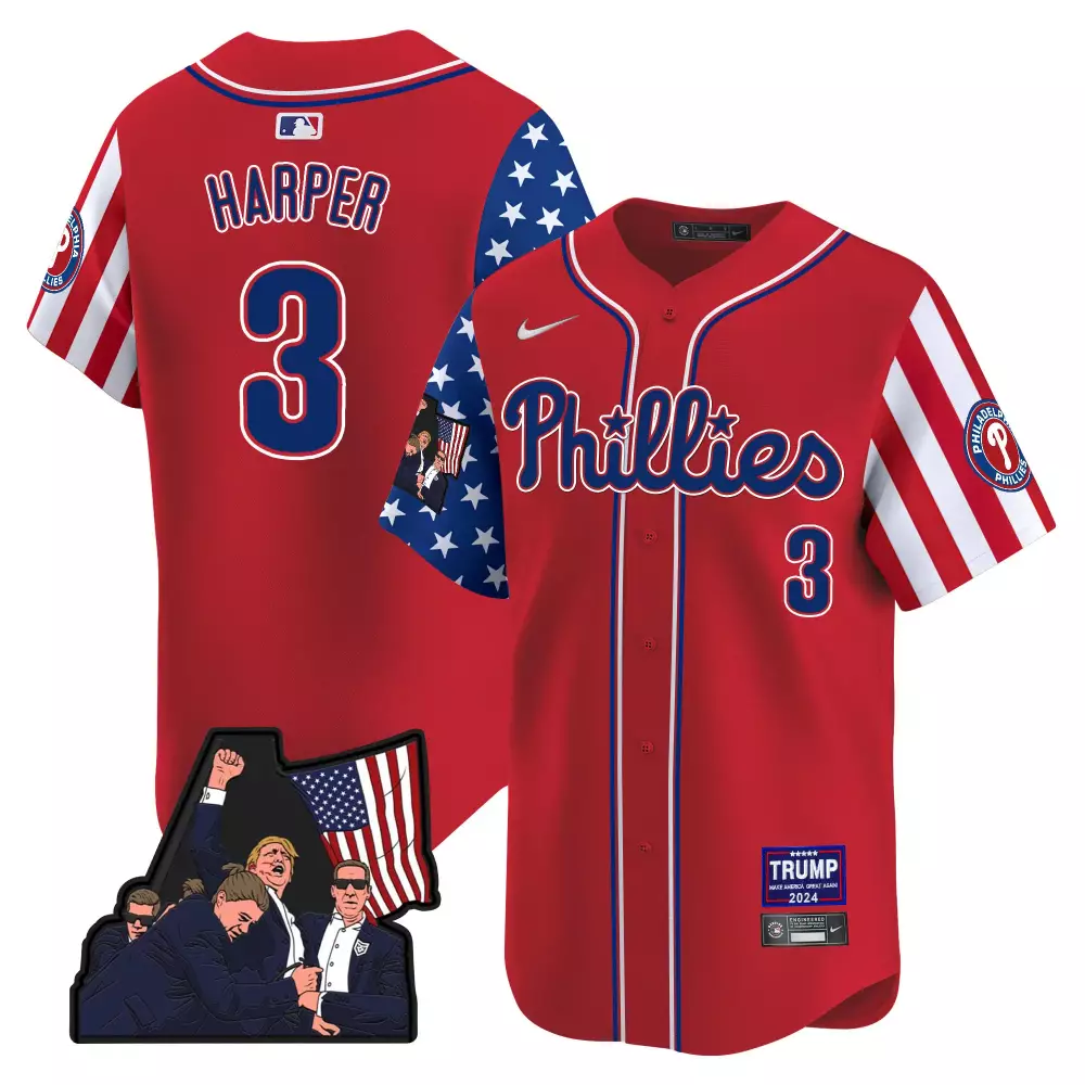 Bryce Harper Phillies Make America Great Again Vapor Premier Jersey | Red | Limited Edition Fan Gear | For Men, Women & Youth