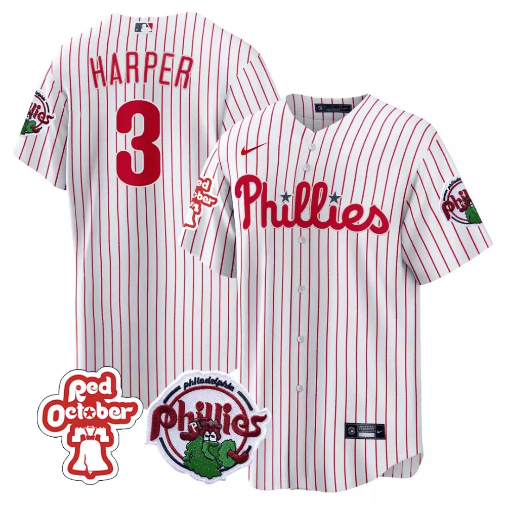 bryce harper white mens philadelphia phillies phillie phanatic patch cool base jersey all stitched