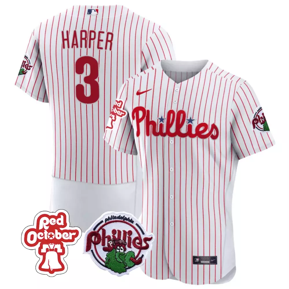 bryce harper white mens philadelphia phillies phillie phanatic patch cool base jersey all stitched