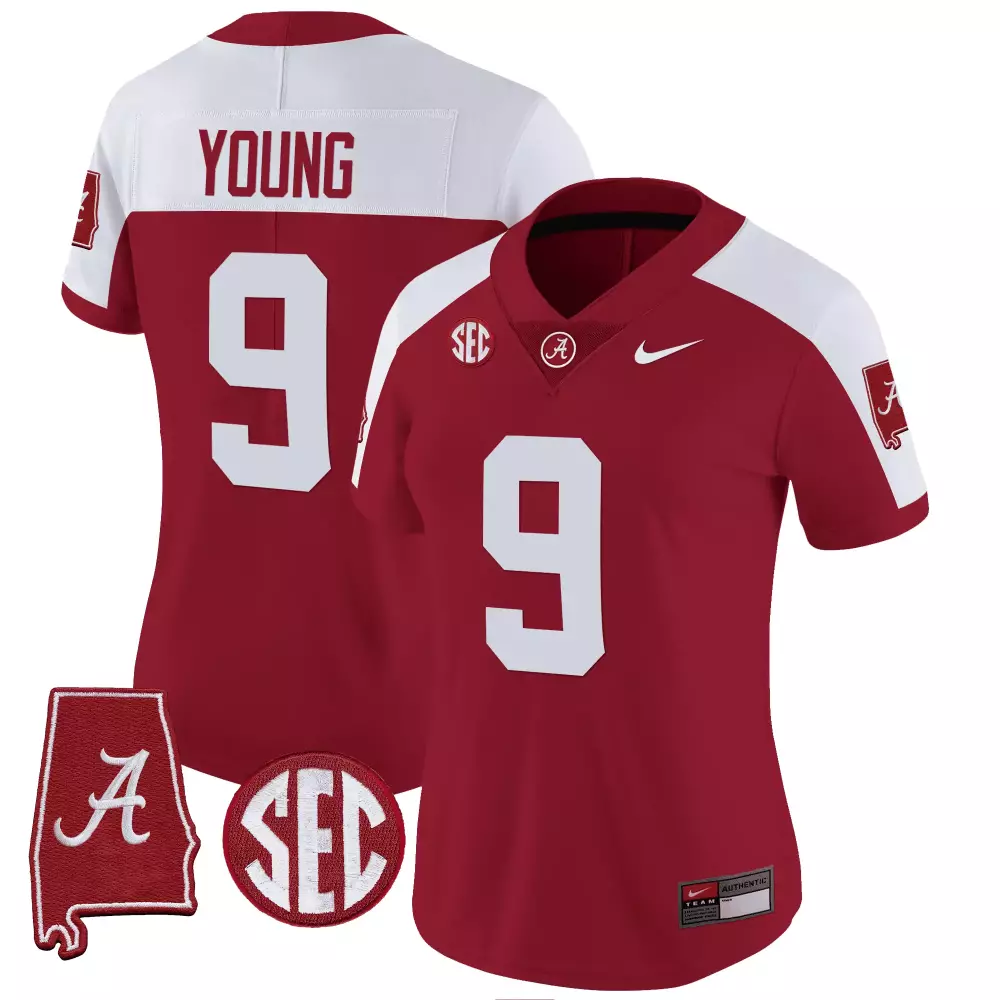 bryce young alternate womens alabama crimson tide vapor limited jersey alabama map all stitched
