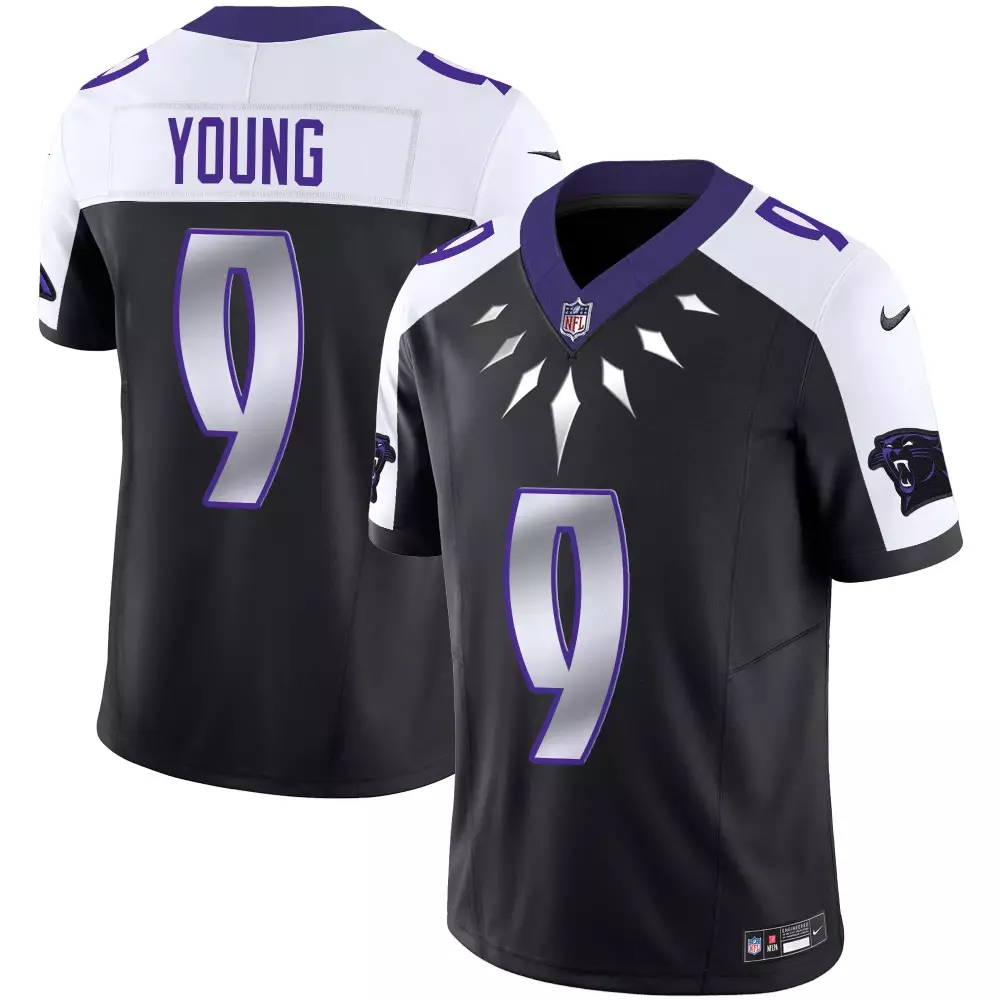 bryce young black alternate mens carolina panthers vapor limited jersey carolina patch all stitched